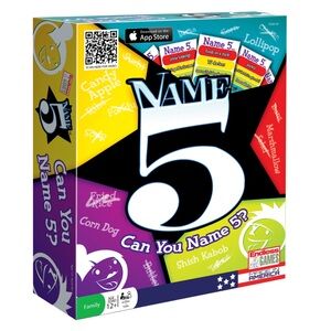 Name 5 Party Game NWT